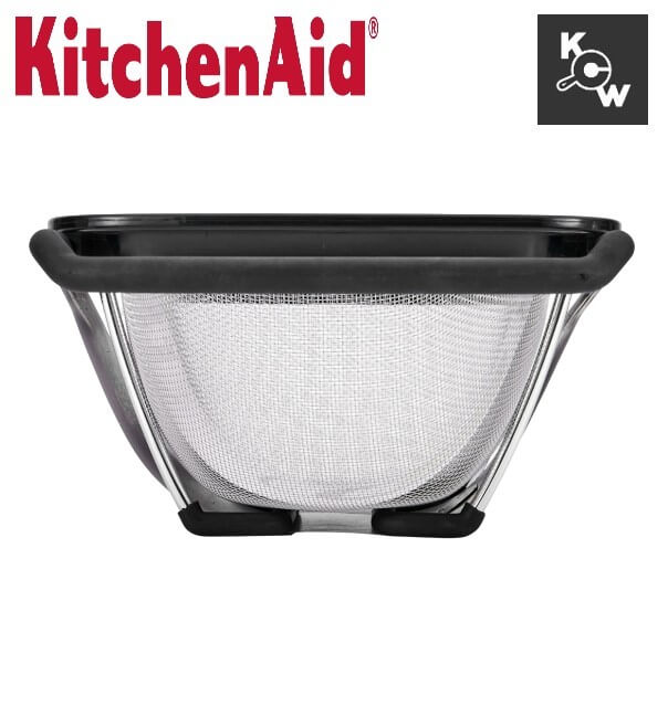 กระชอนล้างผักผลไม้สแตนเลสขยายได้ KitchenAid KG867OB สีดำ